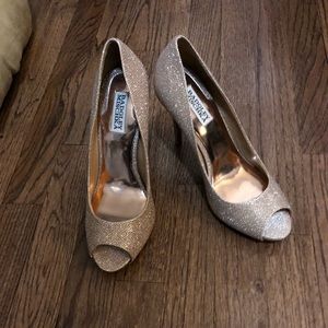 Badgley Mischka glittery shoes